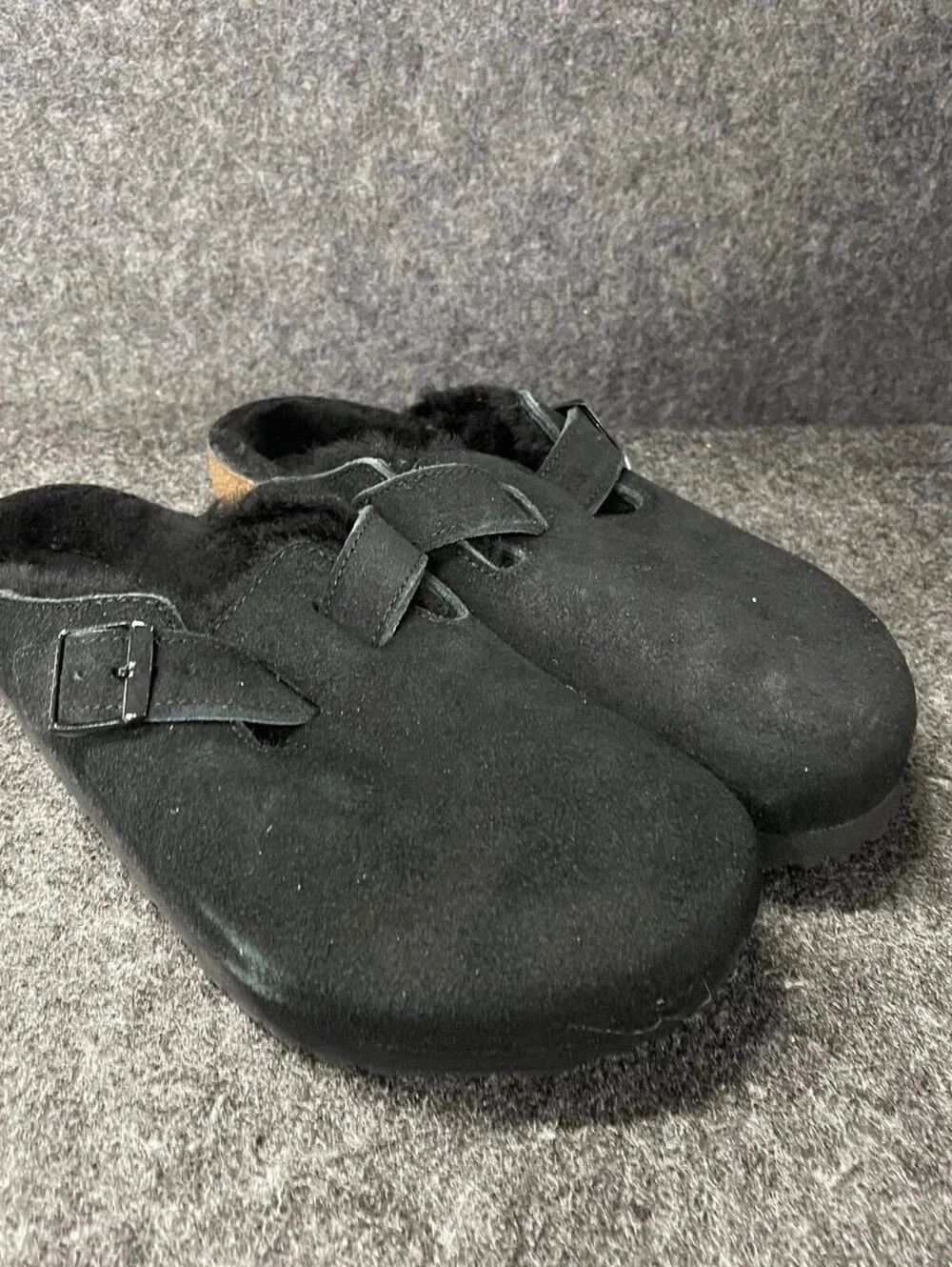 BIRKENSTOCK Boston Shearling Suede Leather Clogs Unisex Size M6/W8